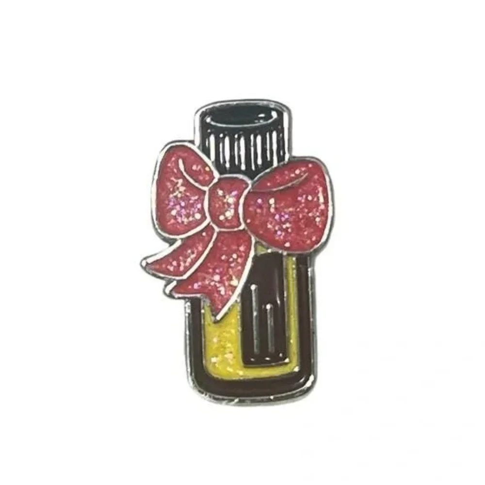Ribboned Perfume Bottle Lapel Vest Hat Lapel Pin A20